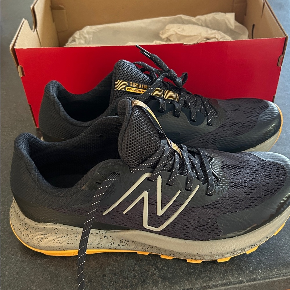 New Balance Mensnew dark navy/black and Gray sneakers.New in box
